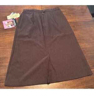 NWT Vintage Pykettes Women's Pants Size 16 Brown‎ 100% Polyester Made USA
